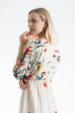 Womens Viscose Floral Print V Neck Short Sleeve Midi Dress