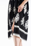 Womens Viscose Printed Ornamental Floral Midi Dress