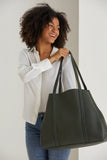 Pu Leather Weekend Bag – 2 Pcs Set - Khaki