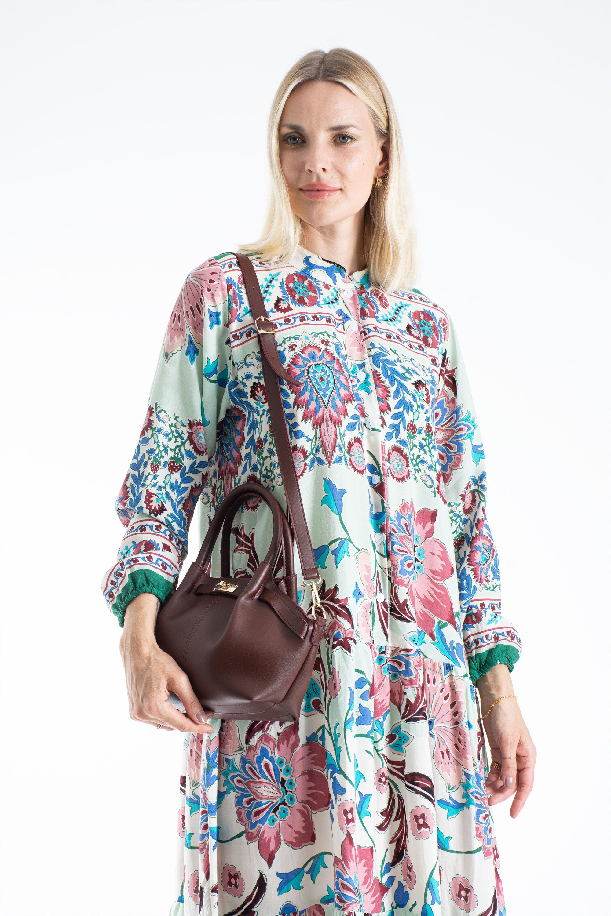 Womens Viscose Bohemian Floral Maxi Dress