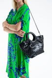 Womens Abstract Print Midi Dress