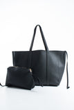Pu Leather Weekend Bag – 2 Pcs Set - Black