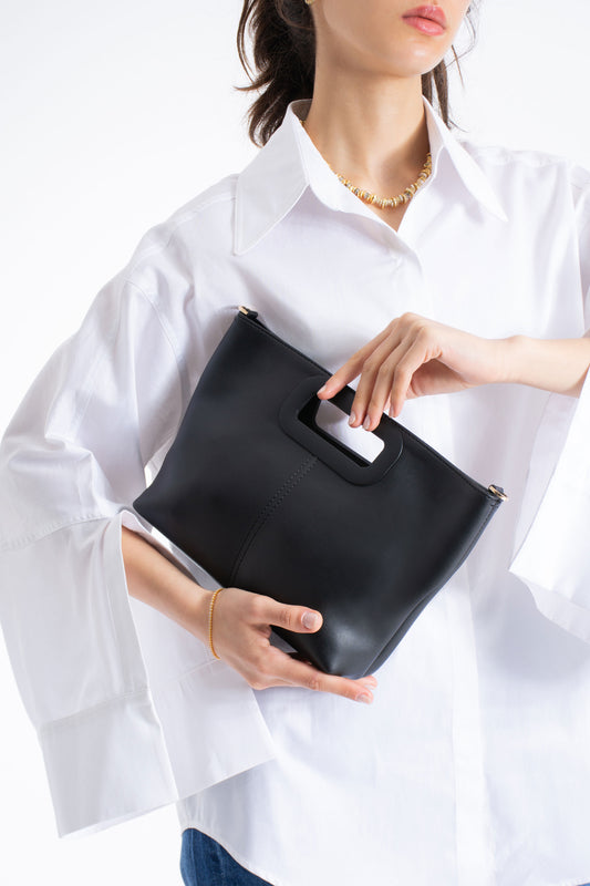Crossbody Bag With Handle Detail in Black