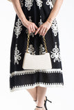 Womens Viscose Printed Ornamental Floral Midi Dress