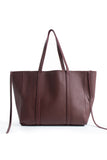Pu Leather Weekend Bag - 2 Pcs Set - Burgundy