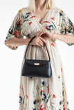 Womens Viscose Floral Print V Neck Short Sleeve Midi Dress