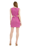 Cut Out Diamante Sequin Mini Dress - Fuchsia Pink