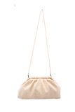 Textured Pouch Crossbody Bag - Cream