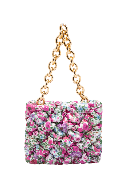 Recycled Quilted Hand Bag - Lilac