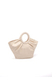 Top Handle Fan Tote Bag - Rich Cream