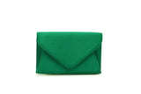 Recycled Satin Clutch Bag - Green
