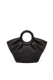 Top Handle Fan Tote Bag - Matt Black
