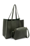 Vegan Leather Weekend Bag - Khaki Green