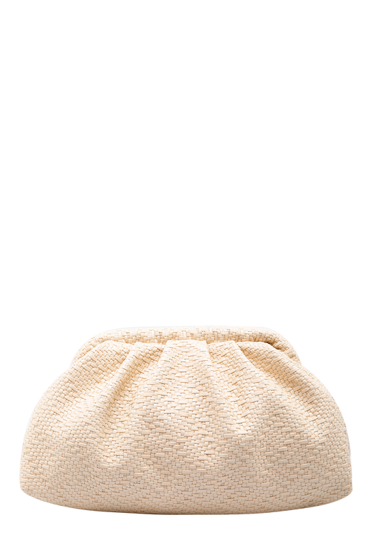 Textured Pouch Crossbody Bag - Cream
