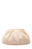 Textured Pouch Crossbody Bag - Cream