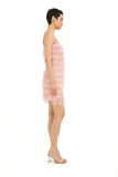 Sequin Tassel Mini Dress - Powder Pink
