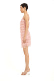 Sequin Tassel Mini Dress - Powder Pink