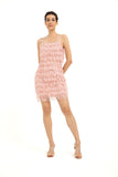 Sequin Tassel Mini Dress - Powder Pink