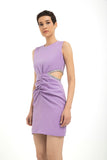 Cut Out Mini Dress - Lilac