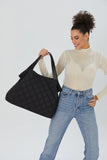 Quilted Nylon Weekend Bag - Black