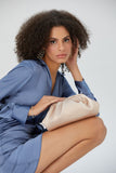 Satin Pouch Crossbody Bag - Champagne