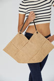 Jute Braided tote Bag - Natural