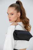Recycled Satin Evening Bag - Black