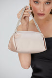 Recycled Satin Evening Bag - Champagne
