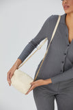 Braided Look Mini Crossbody Bag - Beige