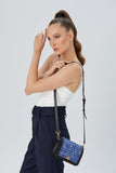 Tweed Crossbody Bag - Blue