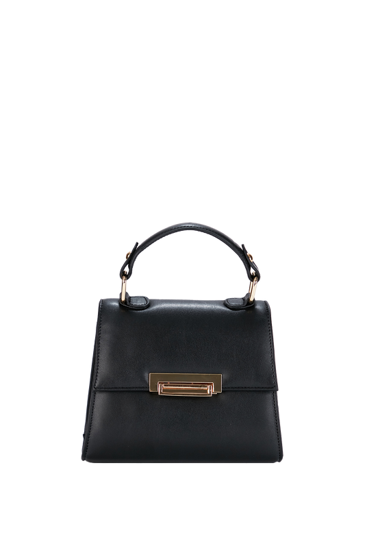 Top Handle Mini Crossbody Bag - Black