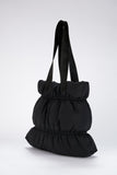 Quilted Puffy Tote Bag - Black