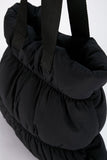 Quilted Puffy Tote Bag - Black