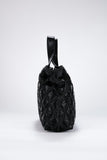 Quilted Shimmer Tote Bag - Black