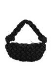 Quilted Nylon Shoulder Bag - Black