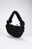 Quilted Nylon Shoulder Bag - Black