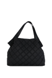 Quilted Nylon Weekend Bag - Black