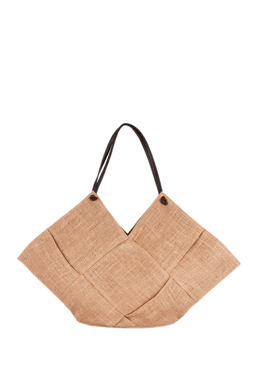 Jute Braided tote Bag - Natural