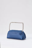 Recycled Satin Evening Bag - Blue