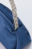 Recycled Satin Evening Bag - Blue