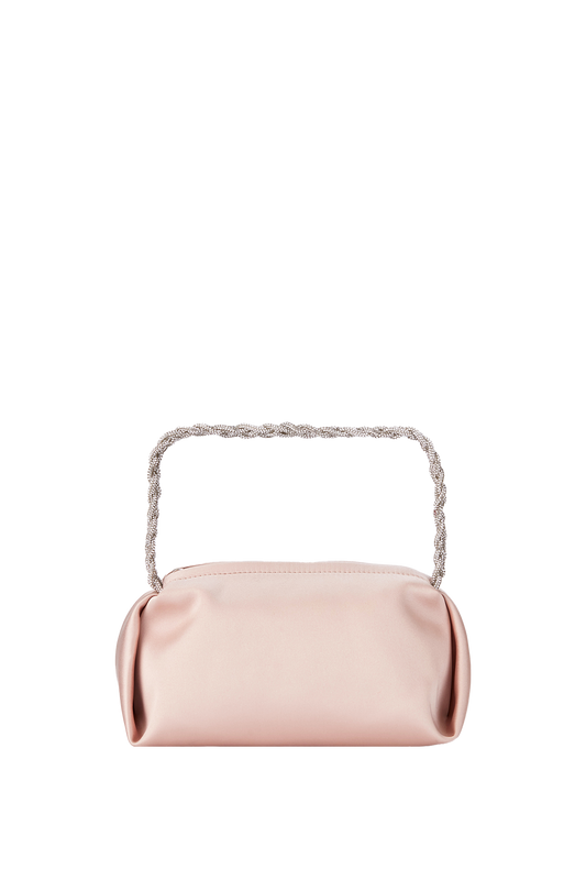 Recycled Satin Evening Bag - Champagne