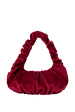 Velvet Croissant Hand Bag - Burgundy