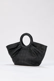 Top Handle Fan Tote Bag - Black