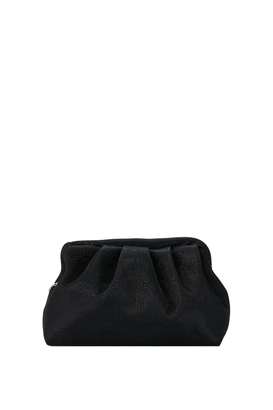 Shimmery Pouch Crossbody Bag - Black