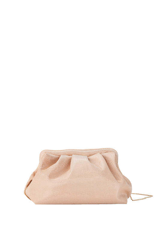 Shimmery Pouch Crossbody Bag - Gold