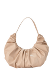 Vegan Leather Shoulder Bag - Nude