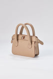 Mini Vegan Leather Crossbody Bag - Beige