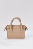 Mini Vegan Leather Crossbody Bag - Beige