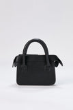 Mini Vegan Leather Crossbody Bag - Black