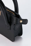 Mini Vegan Leather Crossbody Bag - Black
